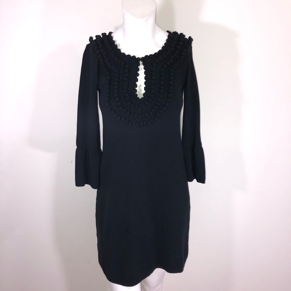 XS BCBG Pom Pom Knit Sweater Dress Belle Sleeve - Picture 8 of 8